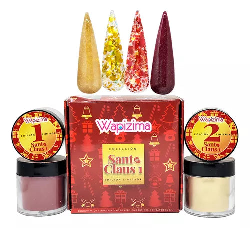 Acrílico wapizima Colección 1 Santa Claus  4pzas