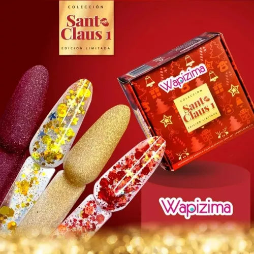 Acrílico wapizima Colección 1 Santa Claus  4pzas