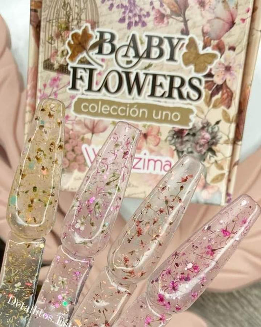 Acrílico wapizima colección  baby flower 1 4 pzas