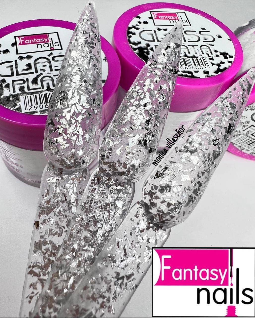 Acrílico Glass Fantasy Nails Plata