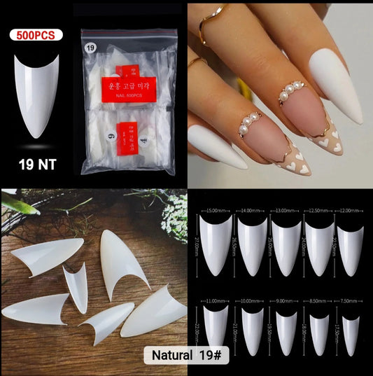 Tips stiletto cortos