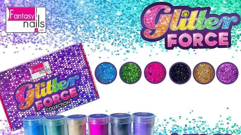 Acrilico fantasy nails coleccion Glitter force